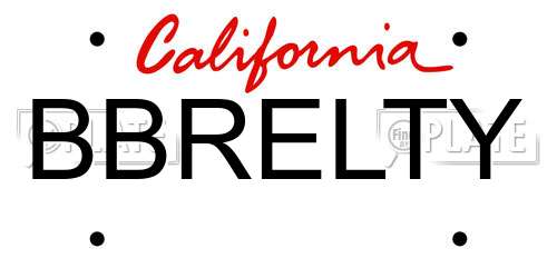 BBRELTY California License Plate