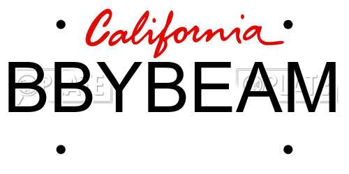 BBYBEAM California License Plate
