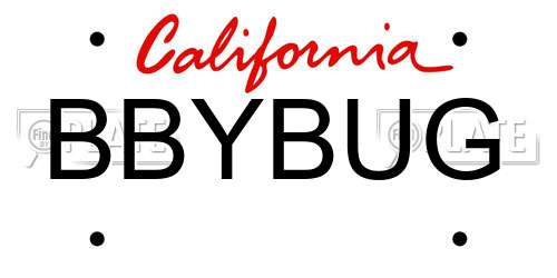 BBYBUG California License Plate