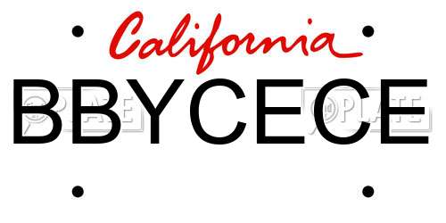 BBYCECE California License Plate