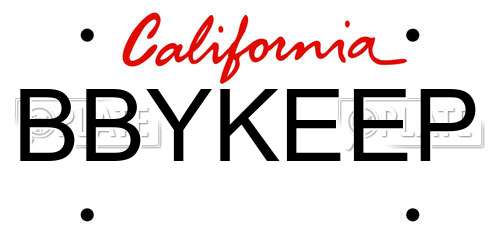BBYKEEP California License Plate