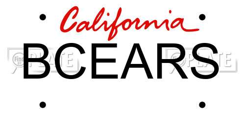 BCEARS California License Plate
