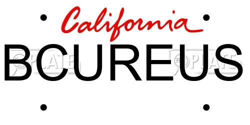 BCUREUS California License Plate