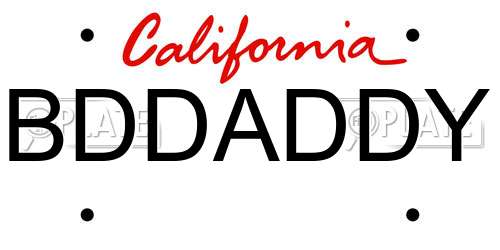 BDDADDY California License Plate