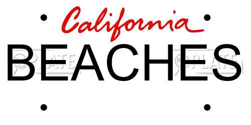 BEACHES California License Plate