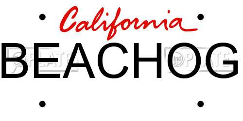 BEACHOG California License Plate