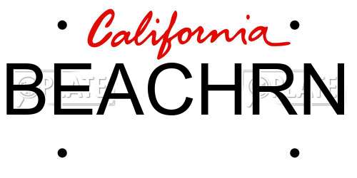 BEACHRN California License Plate