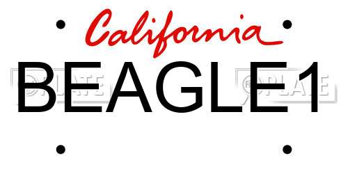 BEAGLE1 California License Plate
