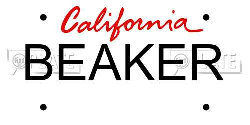 BEAKER California License Plate