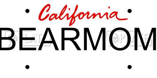 BEARMOM California License Plate
