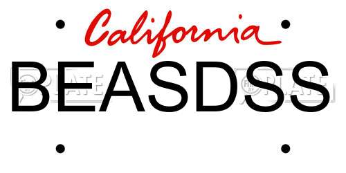 BEASDSS California License Plate