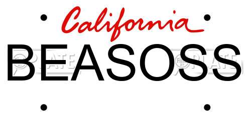 BEASOSS California License Plate