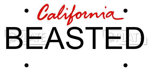 BEASTED California License Plate