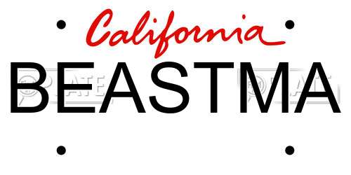 BEASTMA California License Plate
