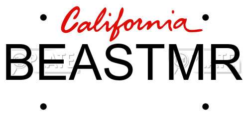 BEASTMR California License Plate