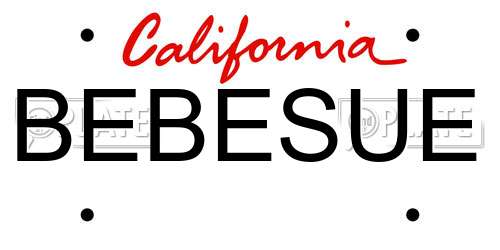 BEBESUE California License Plate