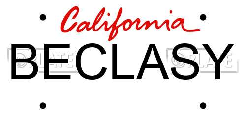 BECLASY California License Plate
