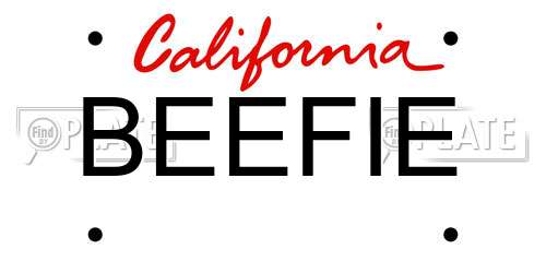 BEEFIE California License Plate