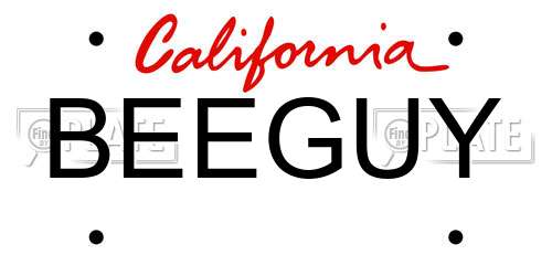 BEEGUY California License Plate