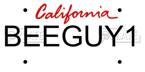 BEEGUY1 California License Plate