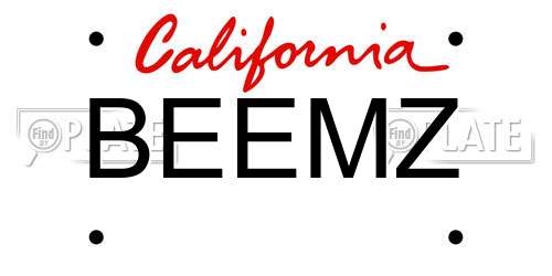 BEEMZ California License Plate
