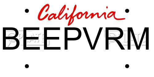 BEEPVRM California License Plate