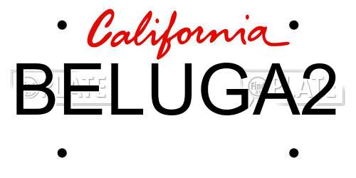BELUGA2 California License Plate