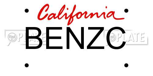 BENZC California License Plate