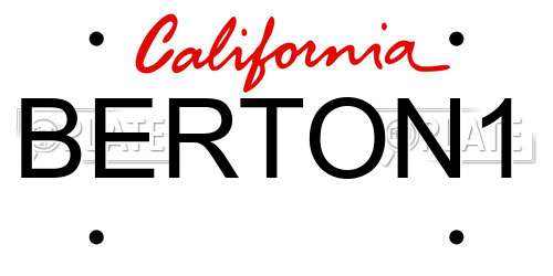 BERTON1 California License Plate