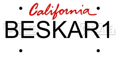 BESKAR1 California License Plate