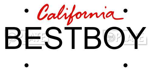 BESTBOY California License Plate