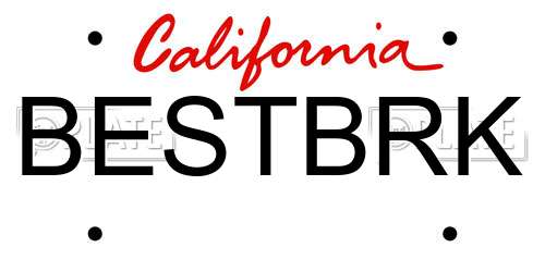 BESTBRK California License Plate