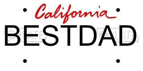 BESTDAD California License Plate