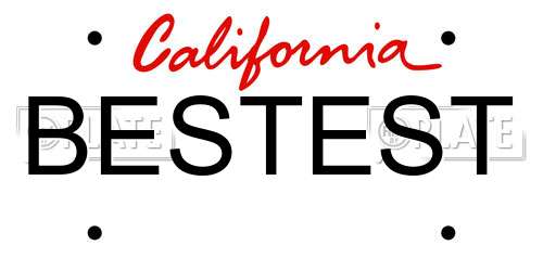 BESTEST California License Plate