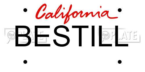 BESTILL California License Plate