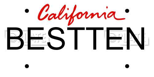 BESTTEN California License Plate