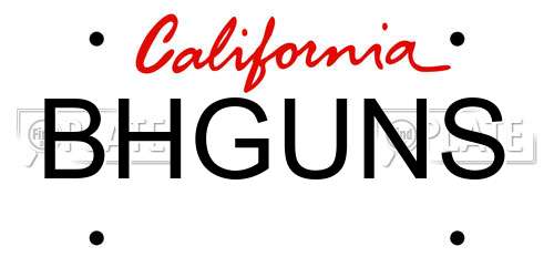 BHGUNS California License Plate