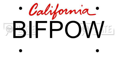 BIFPOW California License Plate