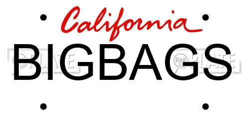 BIGBAGS California License Plate
