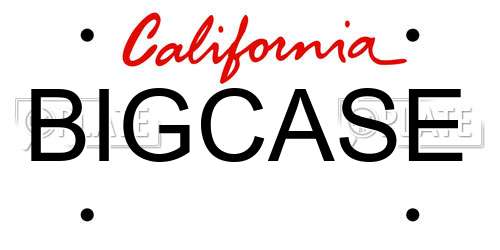 BIGCASE California License Plate