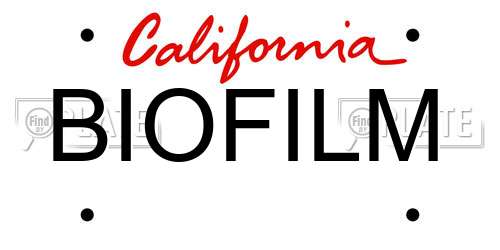 BIOFILM California License Plate