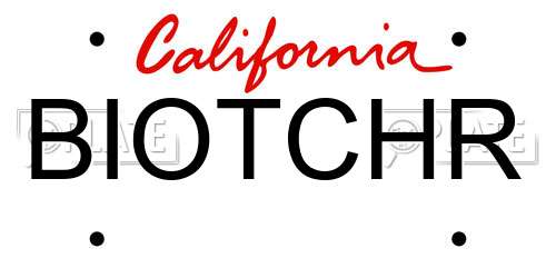 BIOTCHR California License Plate