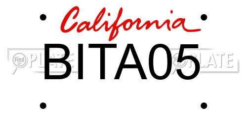 BITA05 California License Plate