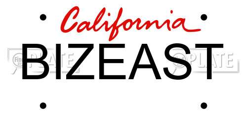 BIZEAST California License Plate