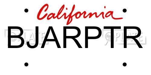 BJARPTR California License Plate
