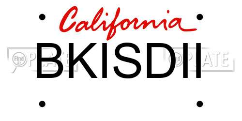BKISDII California License Plate