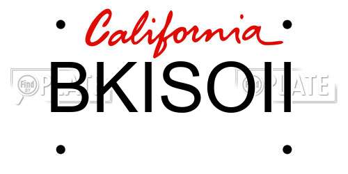 BKISOII California License Plate