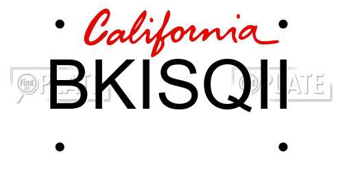 BKISQII California License Plate