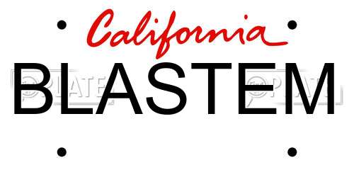 BLASTEM California License Plate
