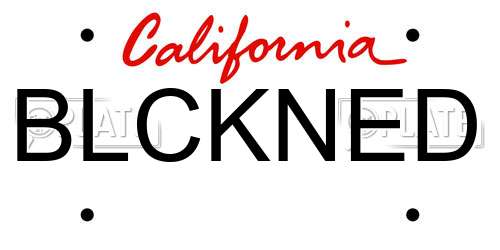 BLCKNED California License Plate